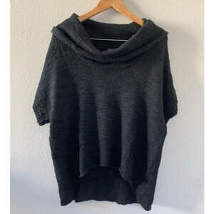 SPLENDID Black Wool Blend‎ Shrug/Poncho